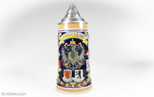 Load image into Gallery viewer, SCHMITT & SOHN CERAMIC GERMANY "DEUTSCHLAND" BEER STEIN | HAND MADE | GOLD PAINTED