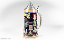 Load image into Gallery viewer, SCHMITT & SOHN CERAMIC GERMANY "DEUTSCHLAND" BEER STEIN | HAND MADE | GOLD PAINTED