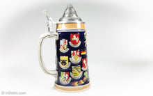 Load image into Gallery viewer, SCHMITT & SOHN CERAMIC GERMANY "DEUTSCHLAND" BEER STEIN | HAND MADE | GOLD PAINTED