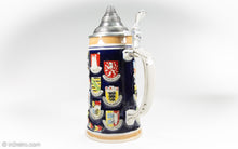 Load image into Gallery viewer, SCHMITT &amp; SOHN CERAMIC GERMANY &quot;DEUTSCHLAND&quot; BEER STEIN | HAND MADE | GOLD PAINTED
