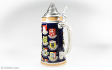 Load image into Gallery viewer, SCHMITT & SOHN CERAMIC GERMANY "DEUTSCHLAND" BEER STEIN | HAND MADE | GOLD PAINTED