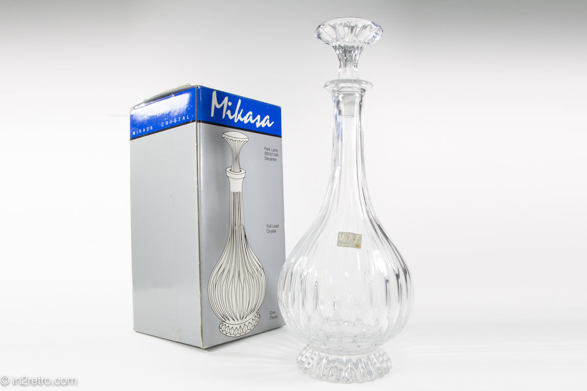 VINTAGE MIKASA WEST GERMANY PARK LANE DECANTER WITH STOPPER FULL