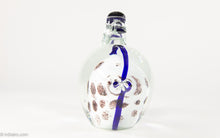 Load image into Gallery viewer, VINTAGE MURANO? ART GLASS BLUE AND WHITE LONG BEAK BIRD WITH BROWN MOTTLED CIRCLES BODY SCULPTURE/ PAPERWEIGHT