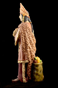 PAIR NATIVE AMERICAN SQUAW AND CHIEF FIGURINE/STATUE SET