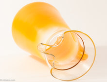 Load image into Gallery viewer, VINTAGE BLOWN GLASS ORANGE FLASH PITCHER WITH SIX GLASSES | 7 PIECE SET