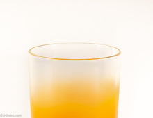 Load image into Gallery viewer, VINTAGE BLOWN GLASS ORANGE FLASH PITCHER WITH SIX GLASSES | 7 PIECE SET