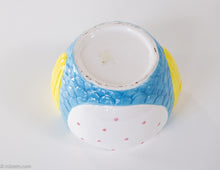 Load image into Gallery viewer, VINTAGE COLORFUL PASTELS CERAMIC OWL COOKIE JAR WITH LID
