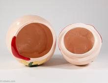 Load image into Gallery viewer, VINTAGE HAPPY PINK PIG WITH RED SCARF/ BANDANA HOLDING BOUQUET OF YELLOW CORN COOKIE JAR