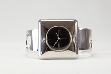 Load image into Gallery viewer, VINTAGE DESIGNER SIGNED "SUPREME" MOD STYLE SILVERTONE CLAMPER 17-JEWEL LADIES WRISTWATCH/ BRACELET