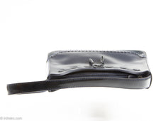 Load image into Gallery viewer, VINTAGE TIFFANY & FRED DARK BLUE LEATHER AND PATENT ACCENTS HANDBAG - MADE IN FRANCE