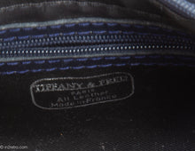 Load image into Gallery viewer, VINTAGE TIFFANY & FRED DARK BLUE LEATHER AND PATENT ACCENTS HANDBAG - MADE IN FRANCE