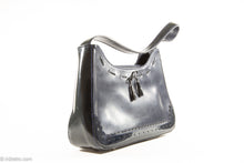Load image into Gallery viewer, VINTAGE TIFFANY & FRED DARK BLUE LEATHER AND PATENT ACCENTS HANDBAG - MADE IN FRANCE