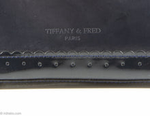 Load image into Gallery viewer, VINTAGE TIFFANY & FRED DARK BLUE LEATHER AND PATENT ACCENTS HANDBAG - MADE IN FRANCE