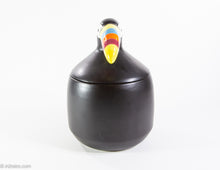 Load image into Gallery viewer, VINTAGE TOUCAN COOKIE JAR BLACK WITH COLORFUL BEAK