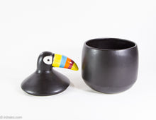 Load image into Gallery viewer, VINTAGE TOUCAN COOKIE JAR BLACK WITH COLORFUL BEAK