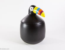Load image into Gallery viewer, VINTAGE TOUCAN COOKIE JAR BLACK WITH COLORFUL BEAK