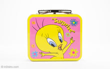 Load image into Gallery viewer, TWEETY BIRD TWEETY PIE ADORABLE VINTAGE NOVELTY SMALL LUNCH BOX WARNER BROS. LOONEY TUNES MERRIE MELODIES