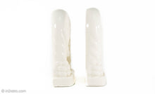 Load image into Gallery viewer, KENT ART WARE WHITE CERAMIC ART DECO FEMALE PROFILE WEIGHTED BOOKENDS JAPAN