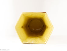 Load image into Gallery viewer, VINTAGE YELLOW DOUBLE HANDLED MCCOY VASE WITH WHEAT PATTERN