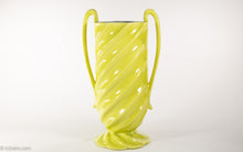 Load image into Gallery viewer, RARE VINTAGE RED WING CHARTREUSE VASE MID CENTURY 1940s-1950s