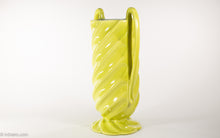 Load image into Gallery viewer, RARE VINTAGE RED WING CHARTREUSE VASE MID CENTURY 1940s-1950s