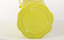 Load image into Gallery viewer, RARE VINTAGE RED WING CHARTREUSE VASE MID CENTURY 1940s-1950s