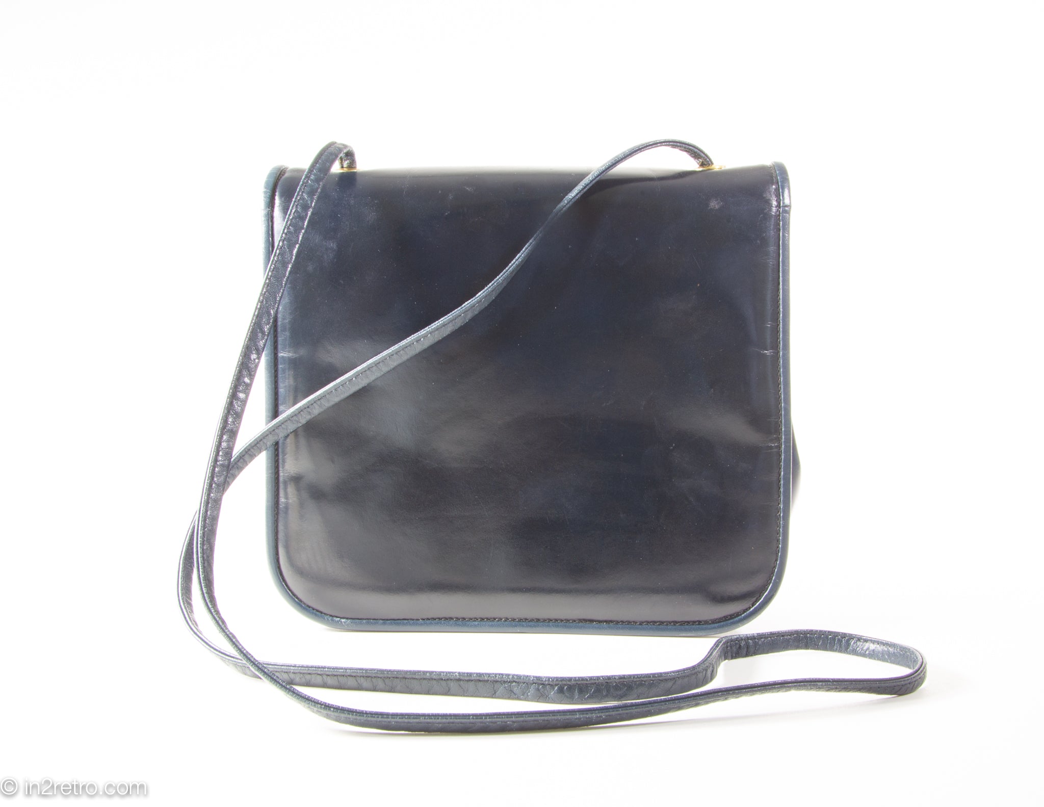ANNE KLEIN Leather Purse Minimal Gray Handbags Vintage 90s 