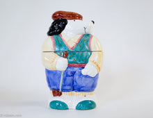 Load image into Gallery viewer, DOG GOLFER CERAMIC COOKIE JAR | CERTIFIED COCO DOWLEY INTERNATIONAL

