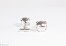 Load image into Gallery viewer, VINTAGE CARLTON SILVERTONE DOMED CLASSIC CUFFLINKS/ NEW IN BOX
