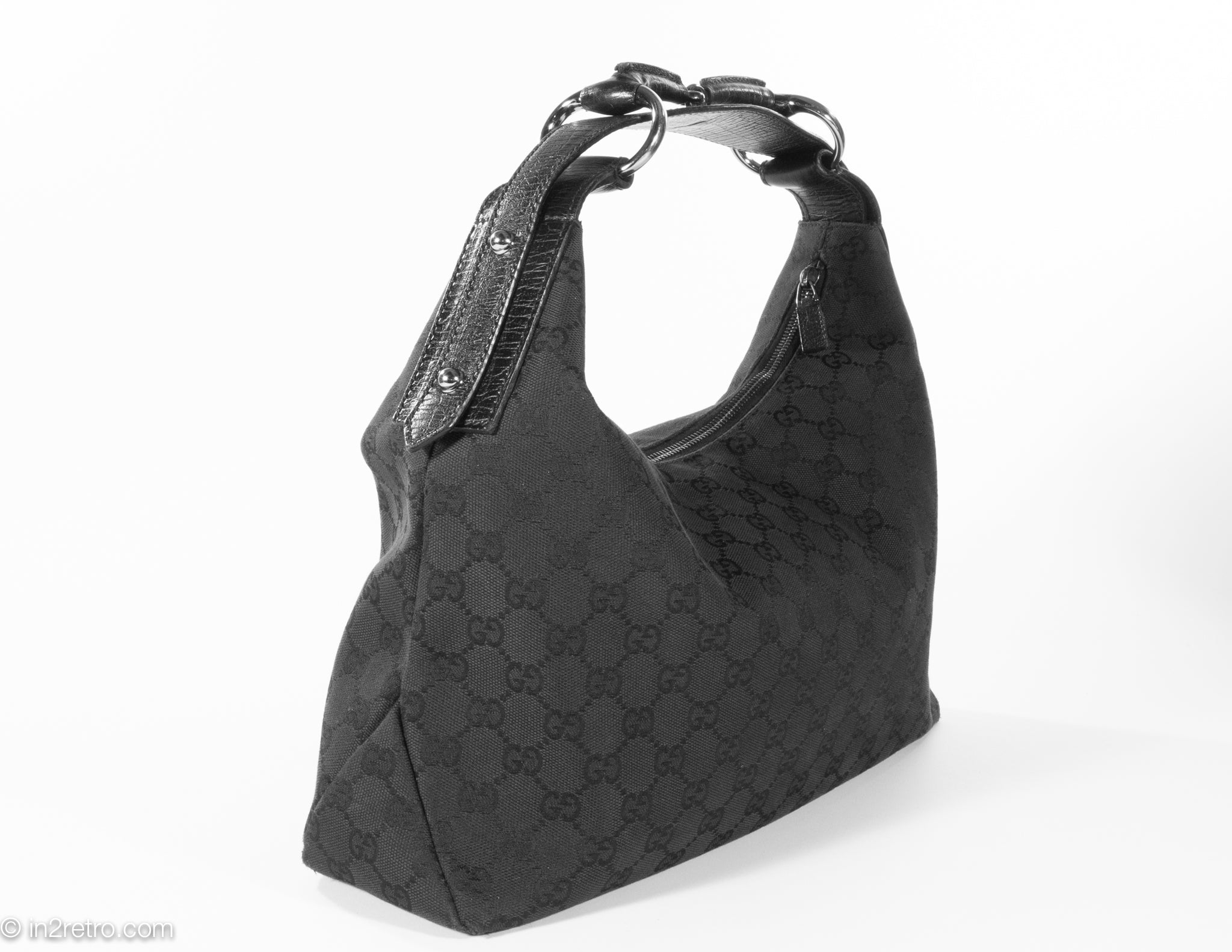 Black Gucci Horsebit Glam Hobo – Designer Revival