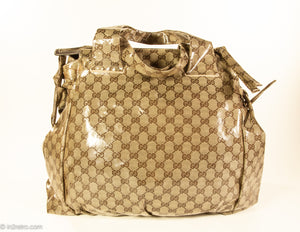 Gucci Rare Authentic Vintage Black Fabric Handbag Purse Satchel With Bow  Logo