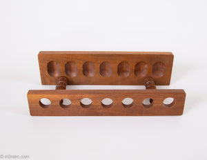 VINTAGE WOODEN PIPE RACK/ HOLDER/ STAND - HOLDS 7 PIPES