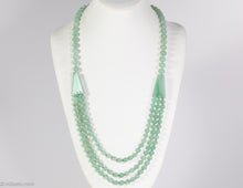 Load image into Gallery viewer, VINTAGE GENUINE AVENTURINE BEAD/STATIONS NECKLACE
