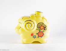 Load image into Gallery viewer, VINTAGE &quot;EVERRICH&quot; LUCKY YELLOW RAM COOKIE JAR | BRIGHT AND GLOSSY | ANIME STYLE | ARIES | APRIL

