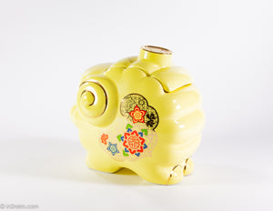 VINTAGE "EVERRICH" LUCKY YELLOW RAM COOKIE JAR | BRIGHT AND GLOSSY | ANIME STYLE | ARIES | APRIL