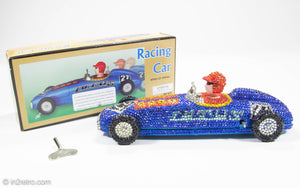 EXTREMELY RARE UNIQUE BEJEWELED LOTUS WIND-UP COLLECTIBLE TOY RACING CAR
