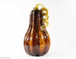 VINTAGE MURANO-ESQUE BLOWN GLASS GOURD 2/ NEW OLD STOCK