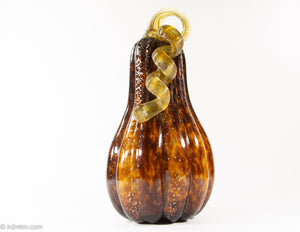 VINTAGE MURANO-ESQUE BLOWN GLASS GOURD 2/ NEW OLD STOCK