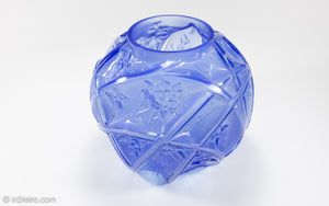 CONSOLIDATED GLASS MARTELE REUBEN "700 LINE" BLUE/PURPLE VASE | 1930s