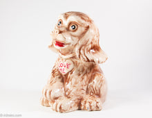 Load image into Gallery viewer, VINTAGE &#39;LOVE ME&#39;  BROWN PUPPY DOG COOKIE JAR
