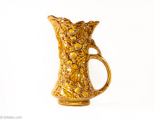 Load image into Gallery viewer, VINTAGE McCOY ART POTTERY GRAPES &amp; LEAVES EMBOSSED PITCHER EWER JUG
