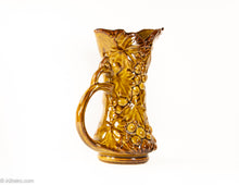 Load image into Gallery viewer, VINTAGE McCOY ART POTTERY GRAPES &amp; LEAVES EMBOSSED PITCHER EWER JUG
