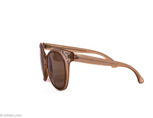 Load image into Gallery viewer, VINTAGE TAUPE/BROWN FROST OVERSIZED BLING SUNGLASSES FRANCE | 1980s
