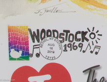 Load image into Gallery viewer, RARE POSTER &#39;I LOVE THE SULLIVAN COUNTY CATSKILLS IN SPRING&#39; WOODSTOCK 50TH ANNIVERSARY POSTAGE STAMP
