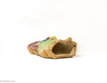 Load image into Gallery viewer, VINTAGE CERAMIC DECORATIVE WALL POCKET WITH GRAPES LEAVES AND BIRD | 1940s -1950s
