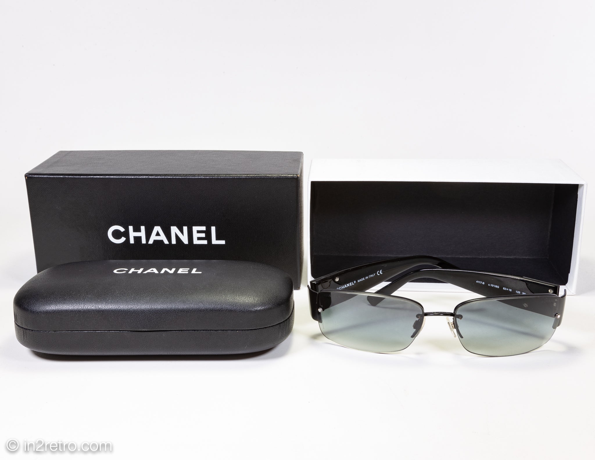 Chanel // Black Logo Embellished Sunglasses – VSP Consignment