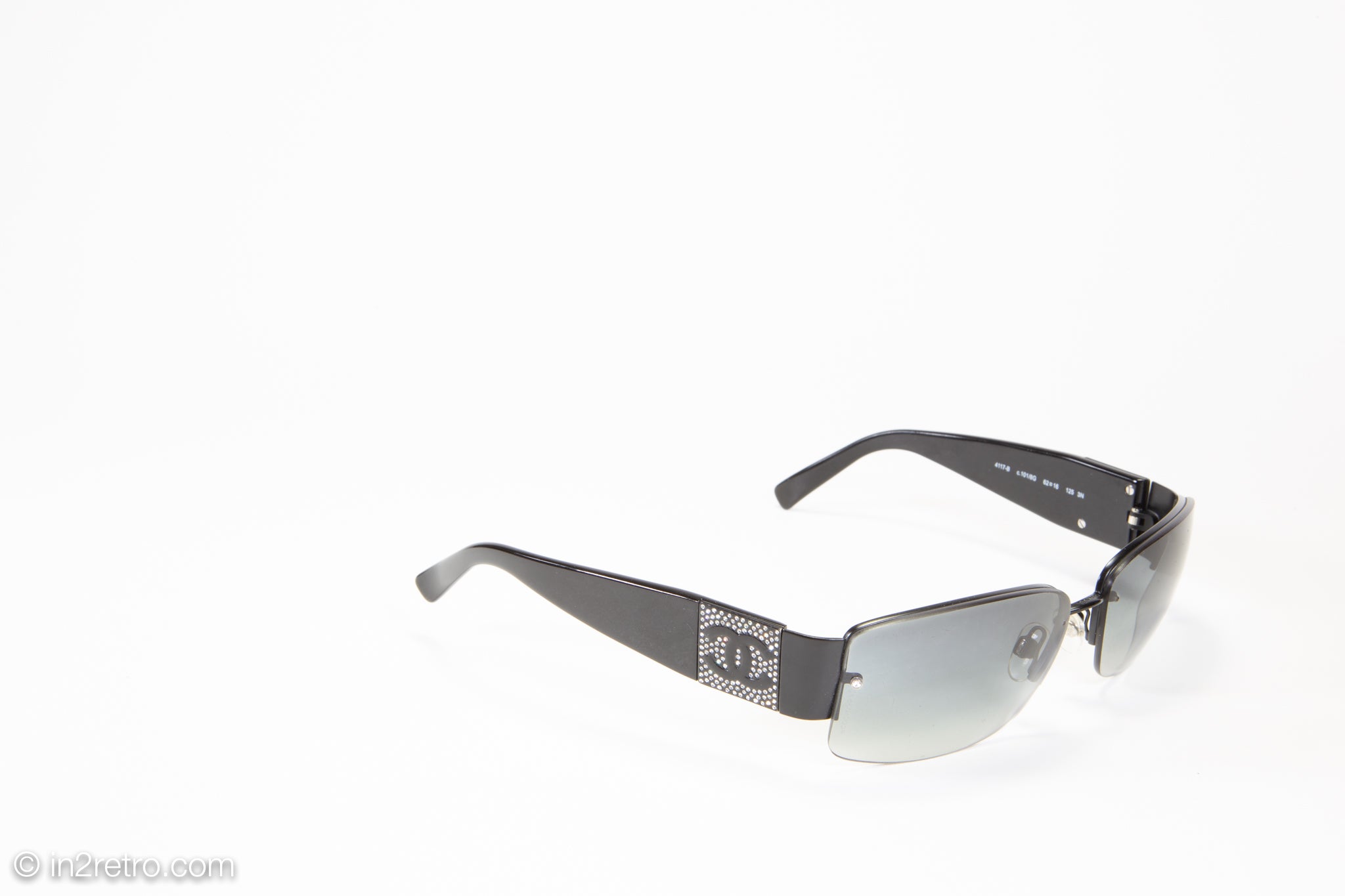 Chanel Interlocking CC Logo Oversize Sunglasses - Black Sunglasses