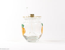 Load image into Gallery viewer, VINTAGE ROMANIA CRYSTAL ORANGES MARMALADE/JELLY JAR - NEVER USED
