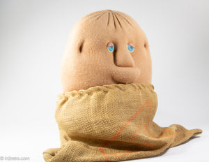 VINTAGE ROBERT ARMSTRONG COUCH POTATO TOY BURLAP SACK - 1987