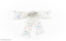 Load image into Gallery viewer, VINTAGE VENDOME AURORA BOREALIS LARGE CRYSTAL BEADS BOW PIN/ BROOCH | 1960s
